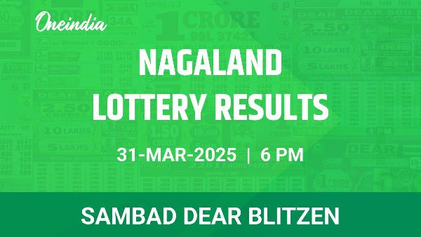 Results of the Nagaland State Lottery Dear Blitzen for March 31 at 6 PM