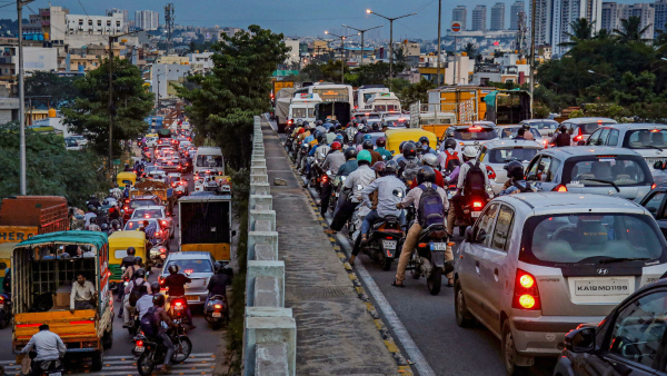 Traffic jam on Outer Ring Road is a daily sight