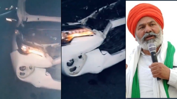Rakesh Tikait s Car Meets Accident