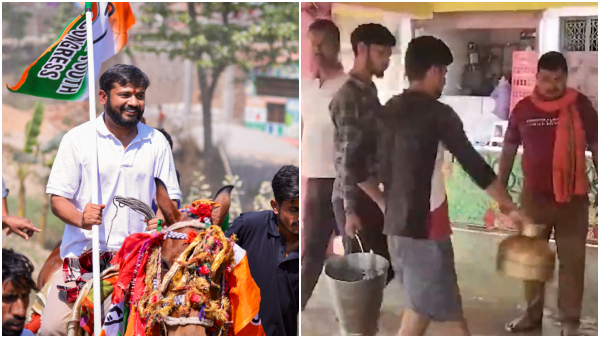 Congress leader Kanhaiya Kumar during Palayan Roko Naukri Do Yatra in Sitamarhi Thursday March 20 2025