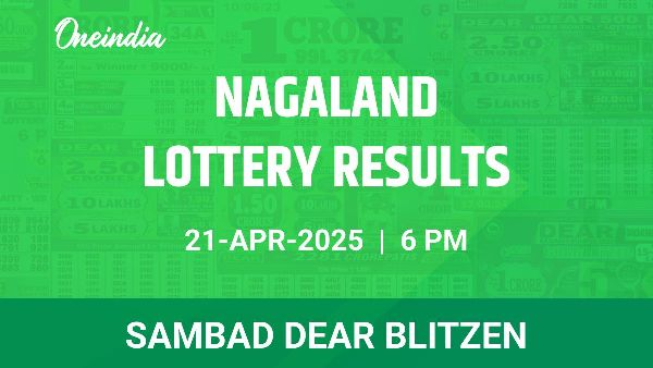 Results of the Nagaland State Lottery Dear Blitzen for April 21 at 6 PM