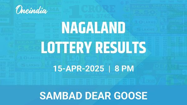 Results of the Nagaland State Lottery Dear Goose for April 15 at 8 PM