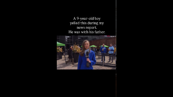 Young Boy Hurls Vulgar Slur At Female Reporter