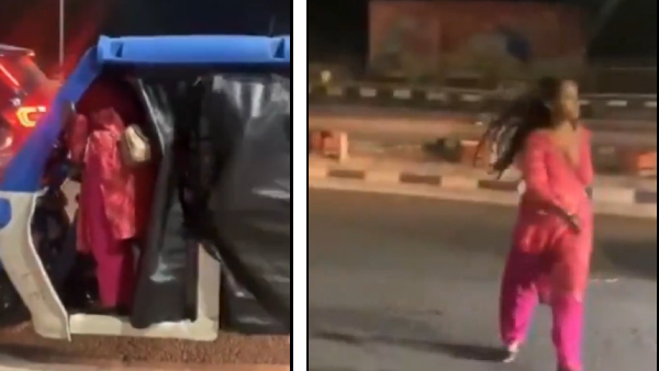 Woman Attempts To Enter E-Rickshaw