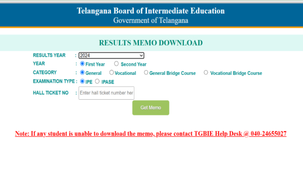 TS Inter Result 2025 Date and Time