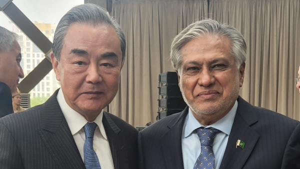 China s Foreign Minister Wang Yi with his Pakistani counterpart Ishaq Dar China s Foreign Minister Wang Yi with his Pakistani counterpart Ishaq Dar