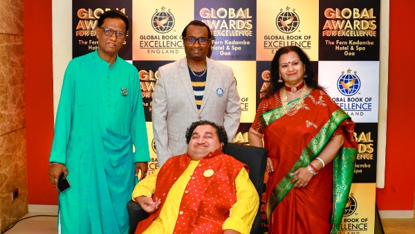 Wheelchair Warrior Dr Sai Kaustuv Dashgupta and Family Honoured at Global Book of Excellence Award 2025 in Goa