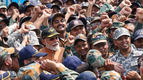 Amid Standoff With Pakistan PM Modi Visits Adampur Air Base