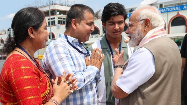 PM Modi with cricketer Vaibhav Suryanshi and his parents