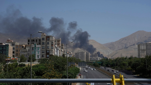 Smoke rises from an oil storage facility after it appeared to have been struck by an Israeli strike on Saturday in Tehran Iran Smoke rises from an oil storage facility after it appeared to have been struck by an Israeli strike on Saturday in Tehran Iran