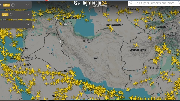 Iran air space closed