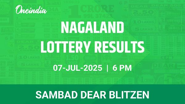 Results of the Nagaland State Lottery Dear Blitzen for July 7 at 6 PM