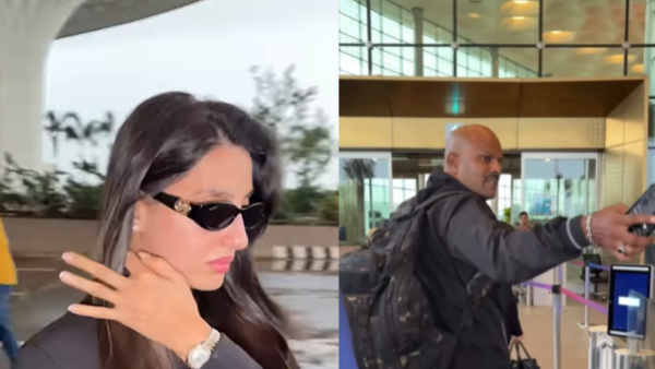 Nora Fatehi s Sudden Breakdown At Airport Goes Viral Fan Incident Caught On Camera