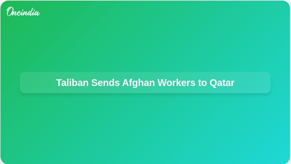 Taliban Sends Afghan Workers to Qatar