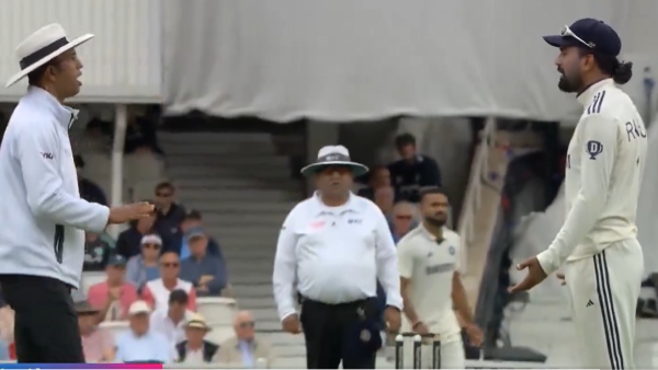 Kumar Dharmasena and KL Rahul Kumar Dharmasena and KL Rahul