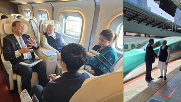 PM Modi in Bullet Train PM Modi in Bullet Train