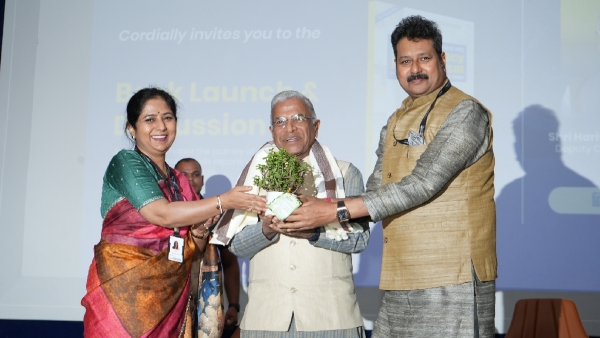 Hon ble Deputy Chairman of Rajya Sabha Harivansh Narayan Singh Unveils Book on Advocacy Journalism