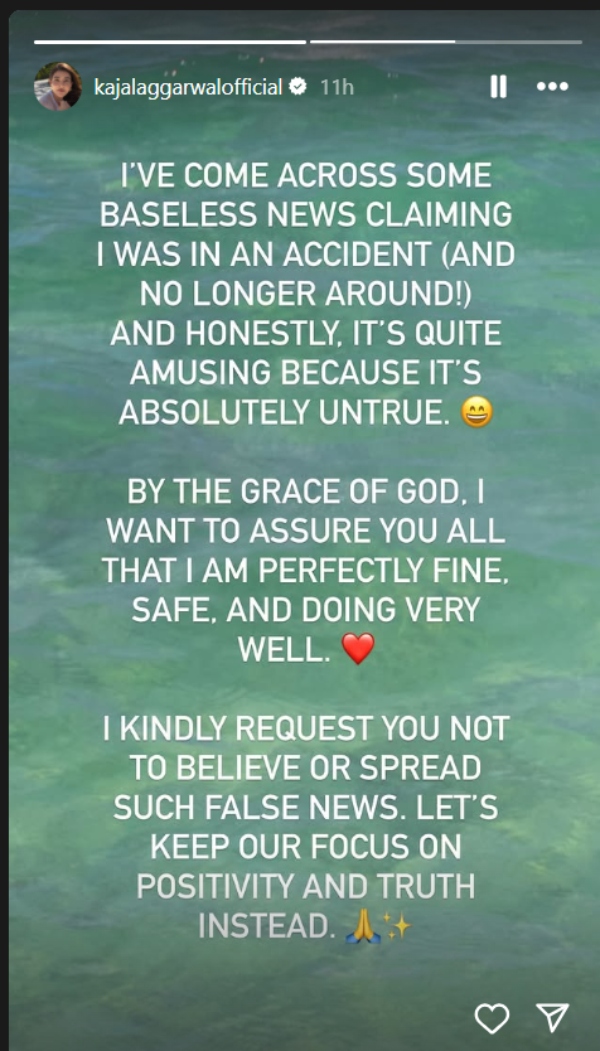 Kajal Aggarwal Death Rumours Kajal Aggarwal Death Rumours