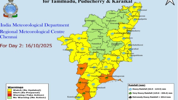 Tamil Nadu Weather Chennai 21 Dists To Get Heavy Rains Today as Northeast Monsoon Set to Begin