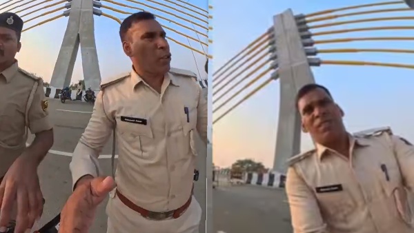 Bihar Cop Slapped Biker Bihar Cop Slapped Biker