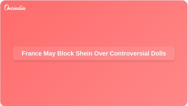 France May Block Shein Over Controversial Dolls France May Block Shein Over Controversial Dolls