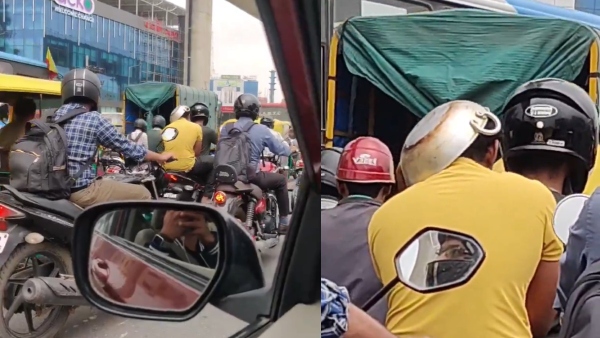 Bengaluru Man Wears Frying Pan as Helmet to to Dodge Traffic Police Internet Can t Stop Laughing Bengaluru Man Wears Frying Pan as Helmet to to Dodge Traffic Police Internet Can t Stop Laughing