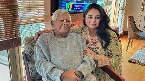 Lalu Prasad Yadav and Rohini Acharya Lalu Prasad Yadav and Rohini Acharya