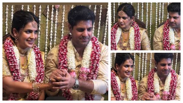 Samyuktha Shanmuganathan Marries Cricketer Aniruddha Srikkanth In Chennai Samyuktha Shanmuganathan Marries Cricketer Aniruddha Srikkanth In Chennai