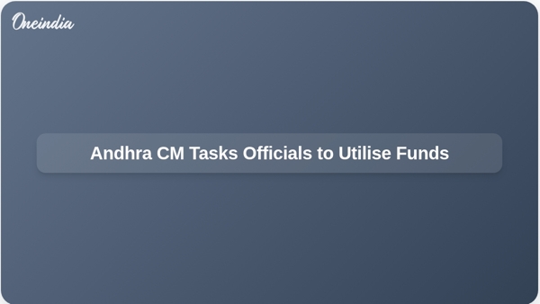 Andhra CM Tasks Officials to Utilise Funds