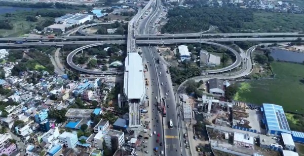 Chennai Metro Aerial Footage of Poonamallee Stretch Goes Viral Ahead of Inauguration Chennai Metro Aerial Footage of Poonamallee Stretch Goes Viral Ahead of Inauguration