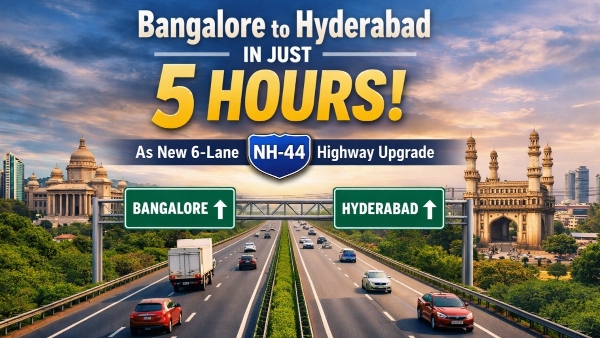 Bangalore to Hyderabad in Just 5 Hours As New 6-Lane to Slash With NH-44 Highway Upgrade Bangalore to Hyderabad in Just 5 Hours As New 6-Lane to Slash With NH-44 Highway Upgrade