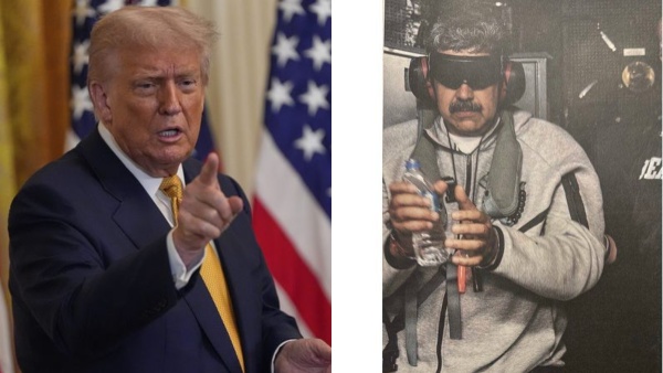 Blindfolded, Handcuffed! Donald Trump Shares Picture Of Venezuela President Maduro After US Strikes Blindfolded, Handcuffed! Donald Trump Shares Picture Of Venezuela President Maduro After US Strikes