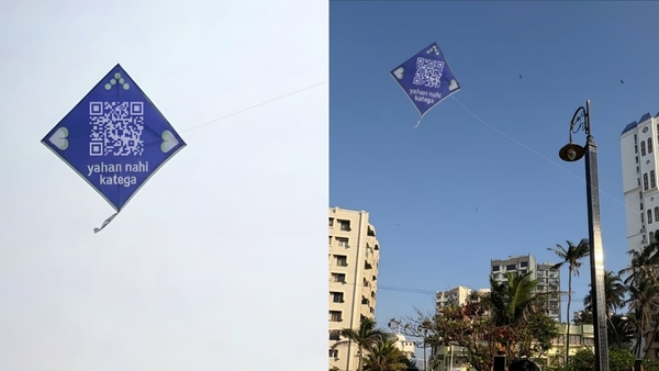 Viral Mumbai Kite Features QR Code