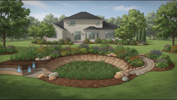 Sustainable Rain Garden for Your Backyard