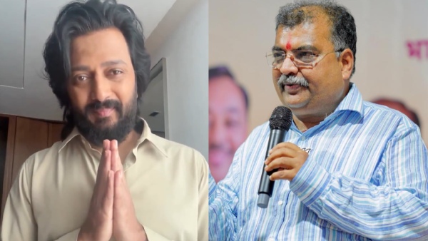 Actor Riteish Deshmukh and Maharashtra BJP chief Ravindra Chavan