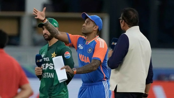 Team India captain Suryakumar Yadav and Salman Ali Agha skipper of Pakistan cricket team Team India captain Suryakumar Yadav and Salman Ali Agha skipper of Pakistan cricket team