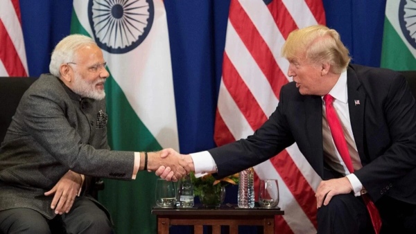 Indian PM Narendra Modi and US President Donald Trump