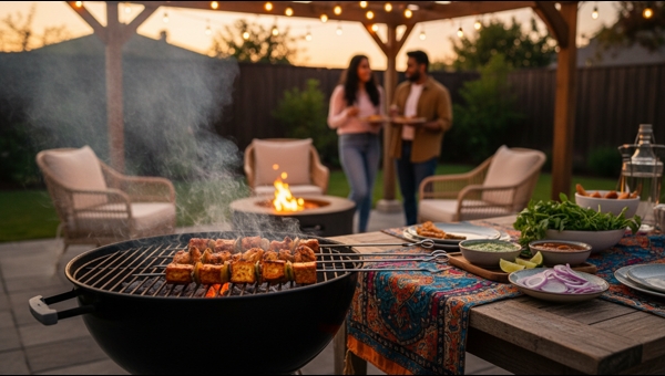 Indian Inspired Summer BBQ Backyard