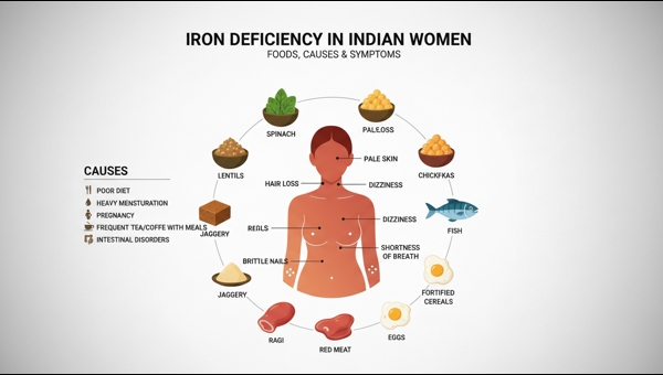Iron deficiency in Indian women causes and care