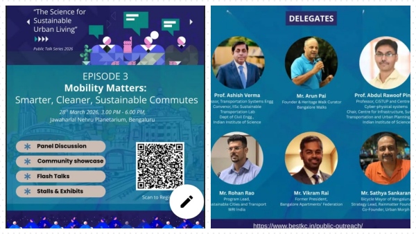 Scientists Planners amp amp Citizens to Discuss Sustainable Transport Solutions in Bengaluru On Mar 28 Scientists Planners amp amp Citizens to Discuss Sustainable Transport Solutions in Bengaluru On Mar 28