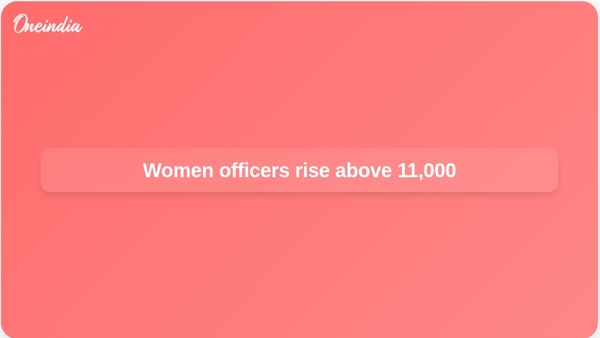 Women officers rise above 11,000 Women officers rise above 11,000