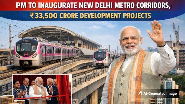 PM Modi Flags Off New Delhi Metro Links PM Modi Flags Off New Delhi Metro Links