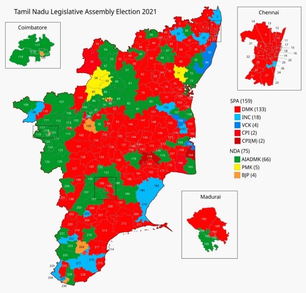 Tamil Nadu Power Map How 2021 Red-and-Green Divide Sets the Stage for the 2026 Battle Tamil Nadu Power Map How 2021 Red-and-Green Divide Sets the Stage for the 2026 Battle
