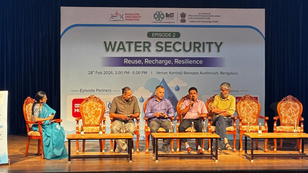 Bengaluru Discusses Water Security Pushes for Reuse and Groundwater Recharge at Public Talk Bengaluru Discusses Water Security Pushes for Reuse and Groundwater Recharge at Public Talk