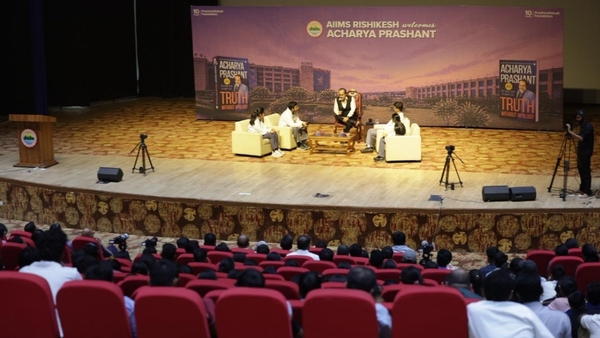 Acharya Prashant Unmasking restlessness at AIIMS Rishikesh