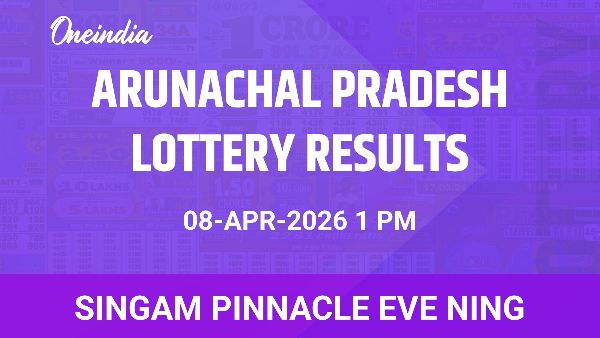Results of the Arunachal Pradesh State Lottery Singam Pinnacle Eve Ning for April 08