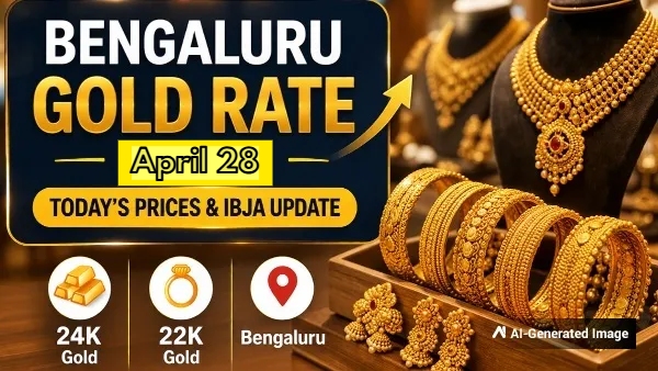 Bangalore Gold Rate Today April 28 IBJA Rates Slip 22K Prices at Top Jewellers Stay Range-Bound