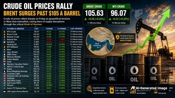 Crude Oil Rates Today April 24 2026 Brent Crude Crosses 105 Per Barrel- Check Latest Prices of WTI Murban