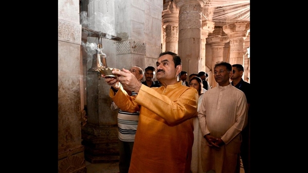 Gautam Adani Visits Taranga Hills Temple