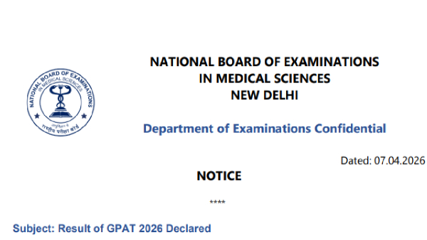 NBEMS GPAT 2026 result